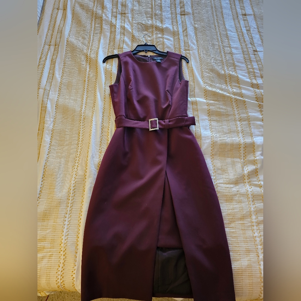 Elegant Sleeveless Purple Dress Size 8